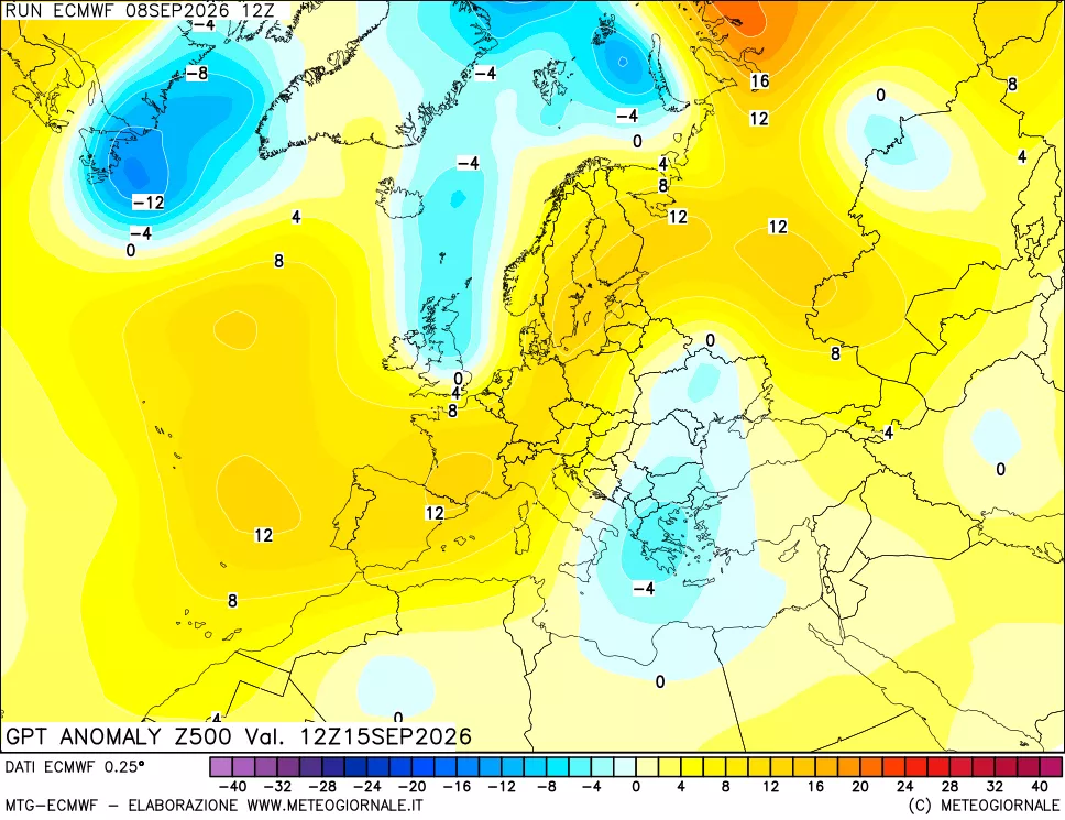 mappa 500 hPa GPT Anomaly vs Cli.No 1981-2010