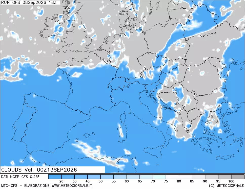 mappa Nuvolosità totale