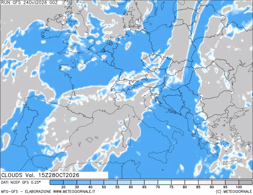 mappa Nuvolosità totale