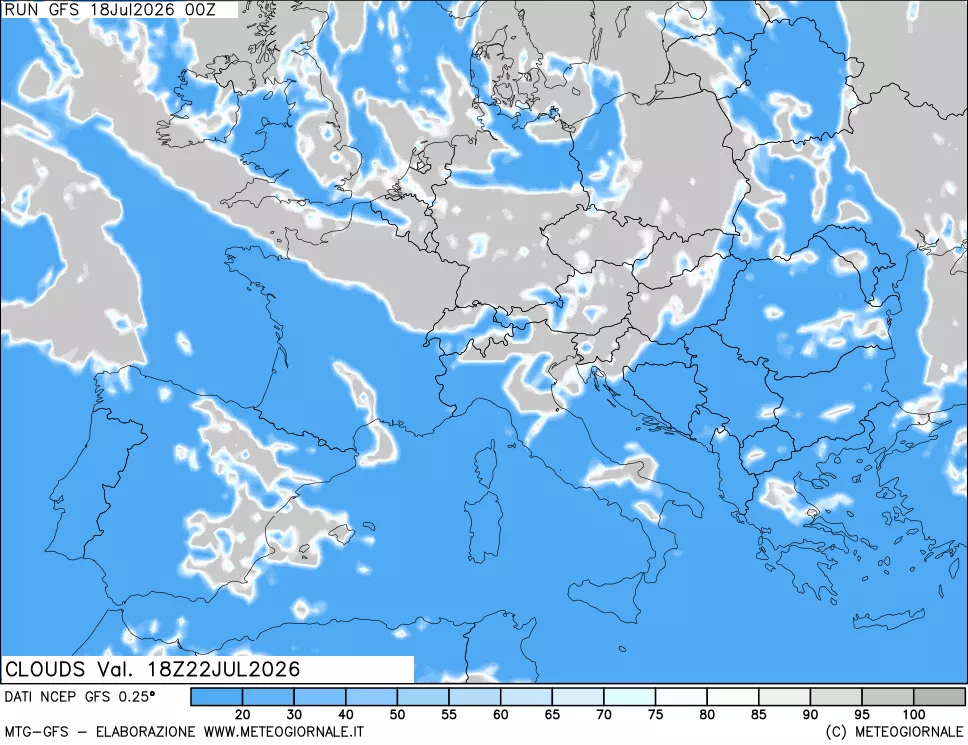mappa Nuvolosità totale
