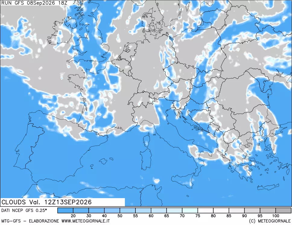 mappa Nuvolosità totale