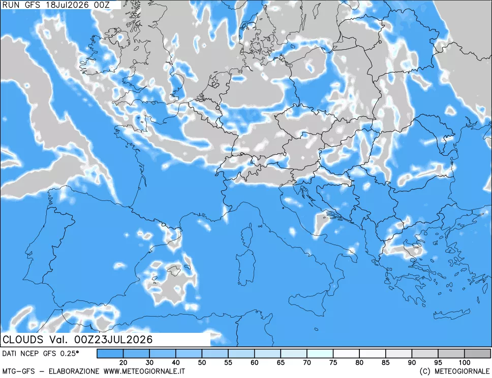 mappa Nuvolosità totale