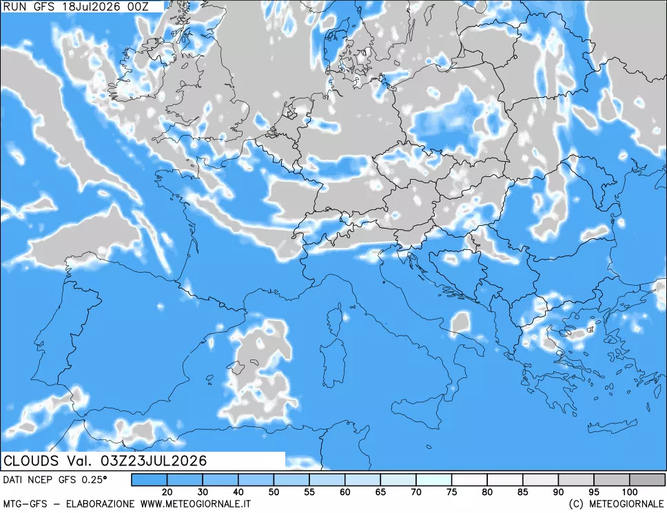 mappa Nuvolosità totale