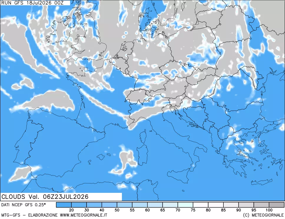 mappa Nuvolosità totale