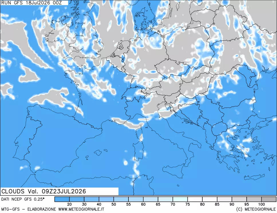 mappa Nuvolosità totale