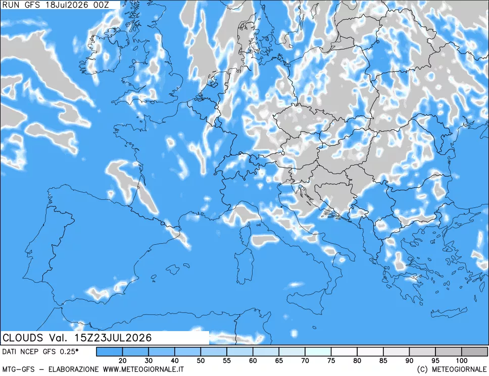 mappa Nuvolosità totale