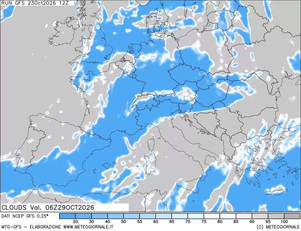 mappa Nuvolosità totale