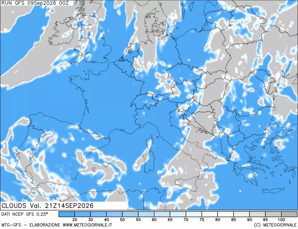 mappa Nuvolosità totale
