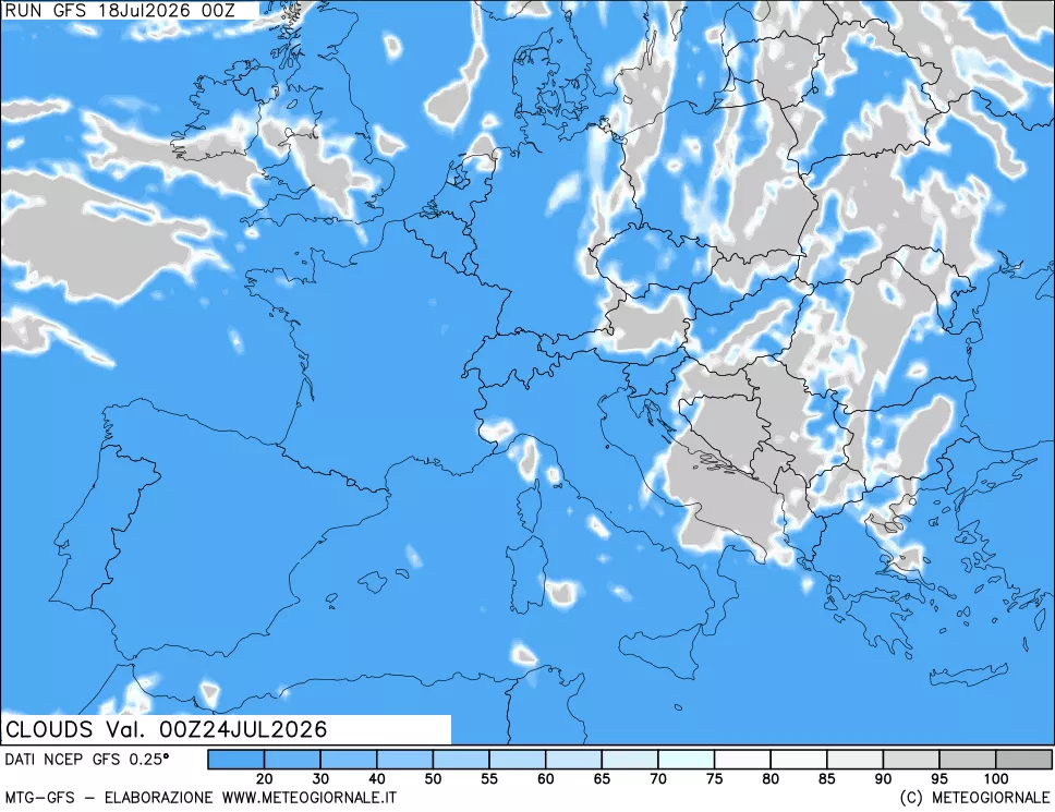 mappa Nuvolosità totale