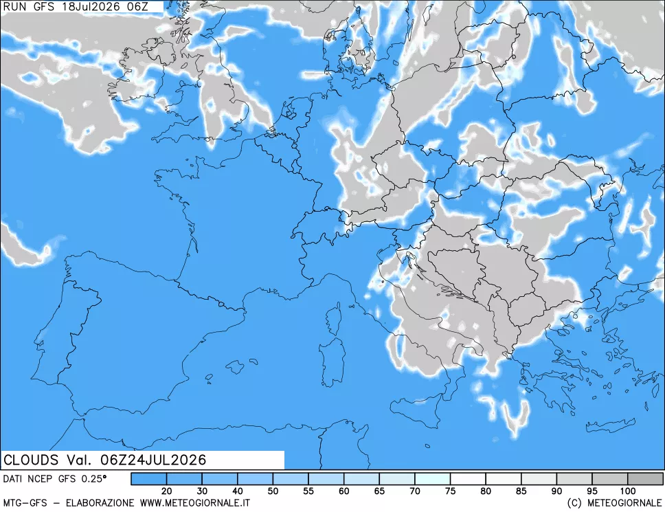 mappa Nuvolosità totale