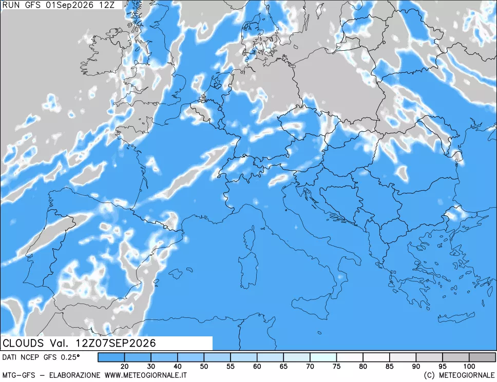 mappa Nuvolosità totale
