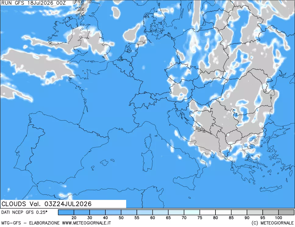 mappa Nuvolosità totale