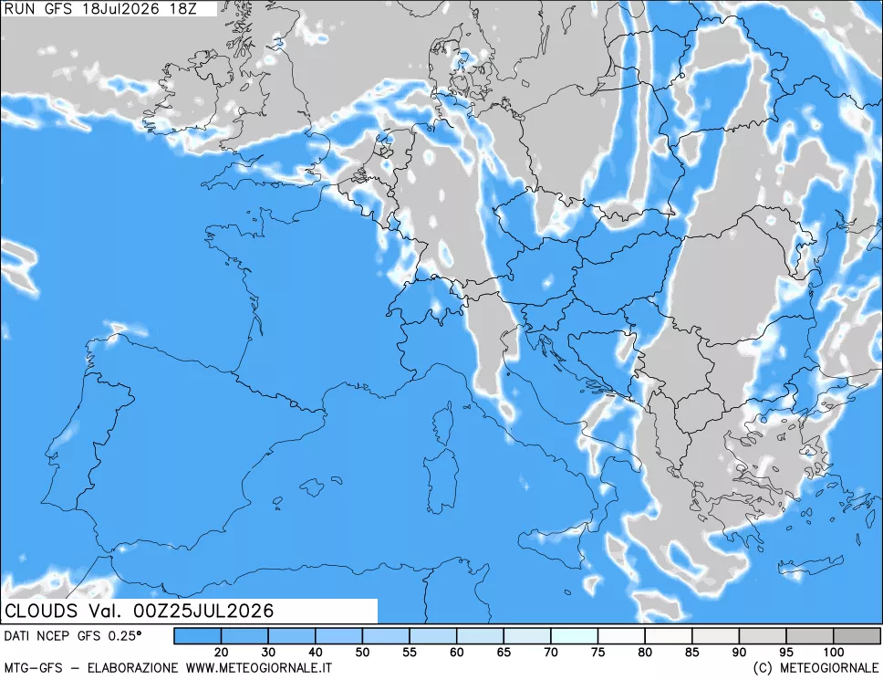 mappa Nuvolosità totale