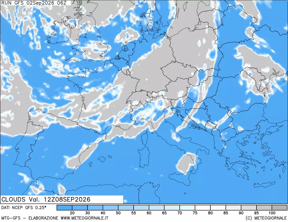 mappa Nuvolosità totale