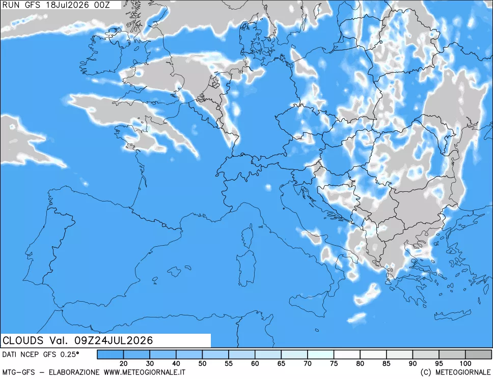 mappa Nuvolosità totale