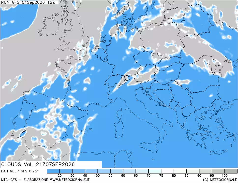 mappa Nuvolosità totale
