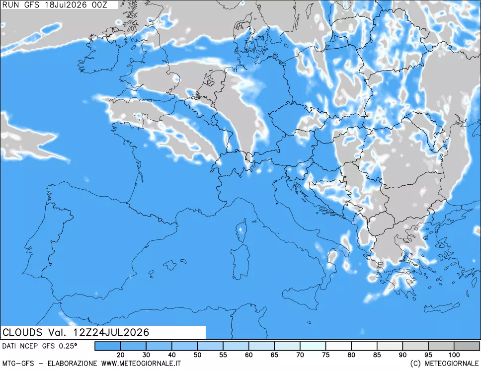 mappa Nuvolosità totale
