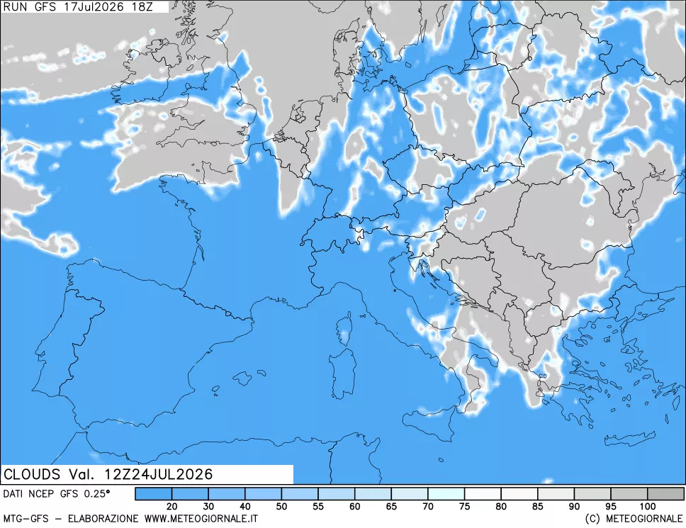 mappa Nuvolosità totale