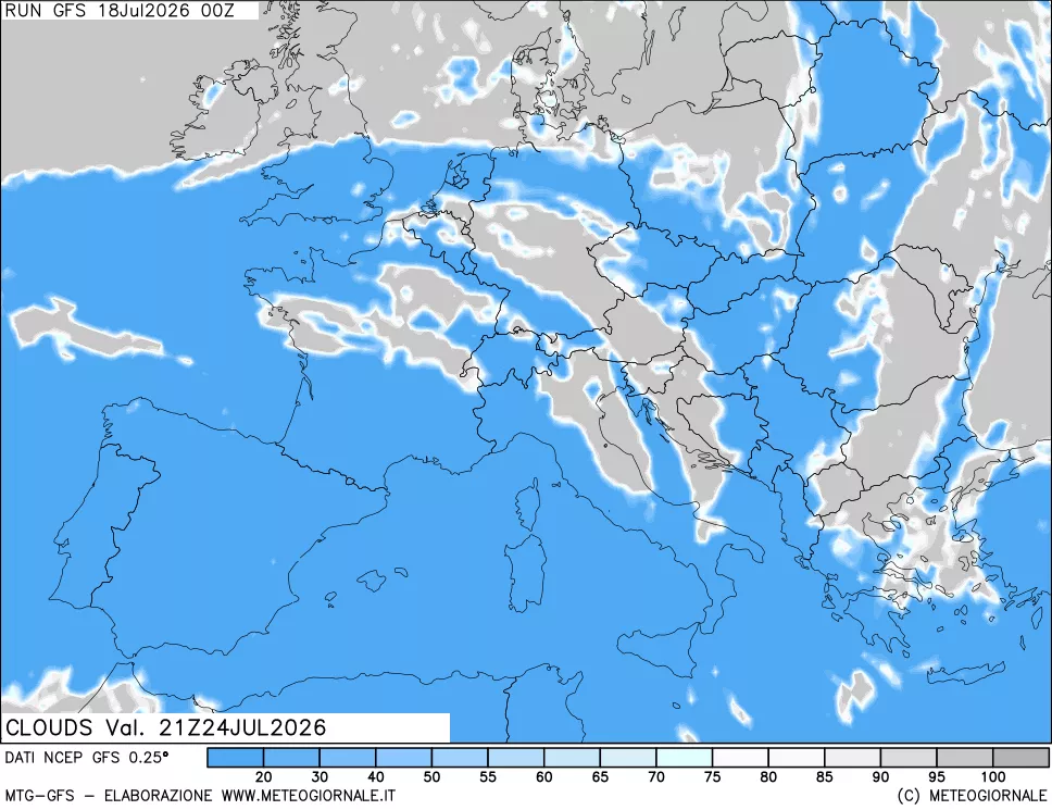 mappa Nuvolosità totale