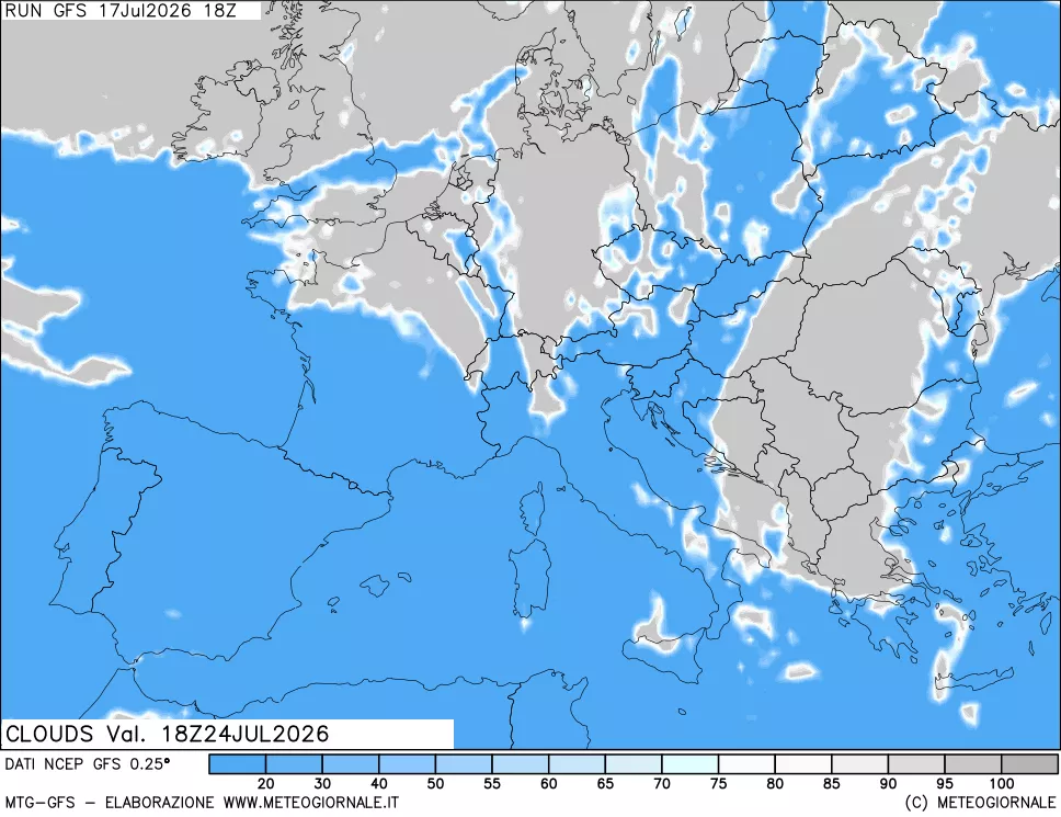 mappa Nuvolosità totale