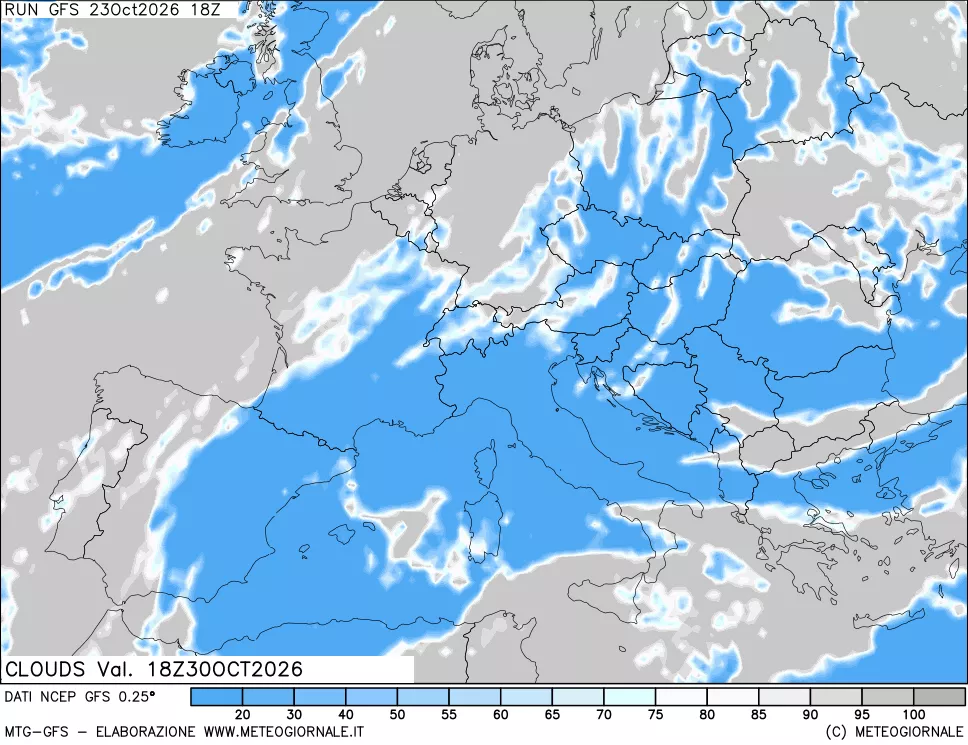 mappa Nuvolosità totale