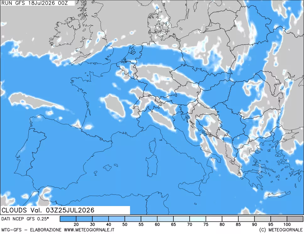 mappa Nuvolosità totale