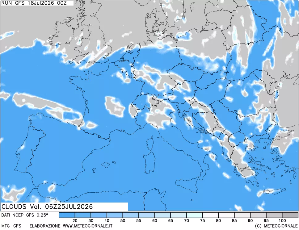 mappa Nuvolosità totale