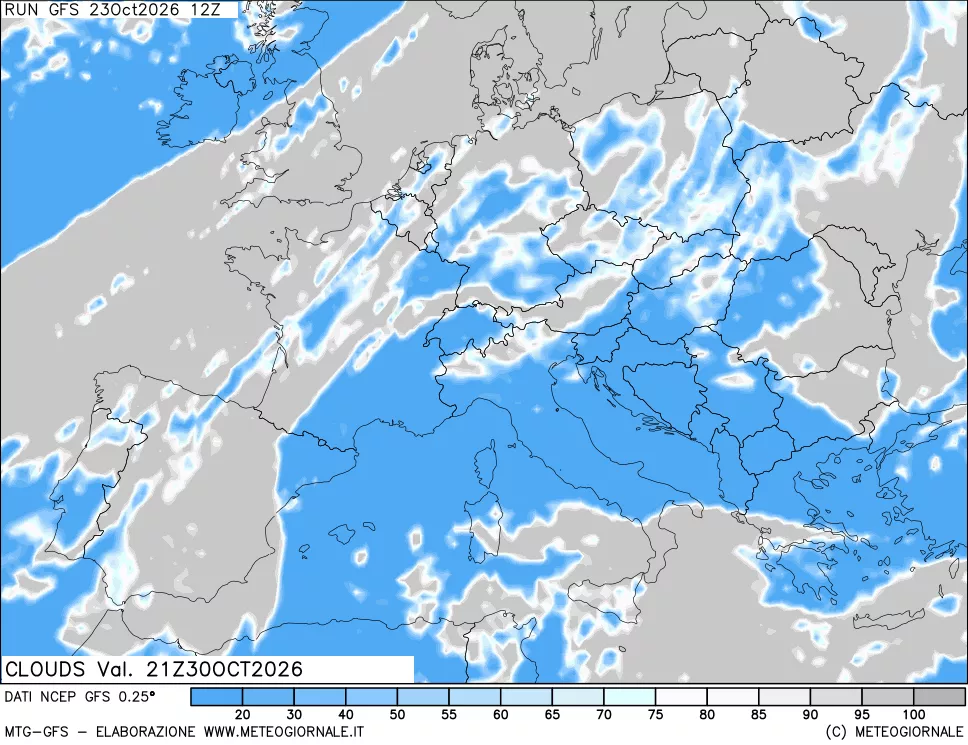 mappa Nuvolosità totale