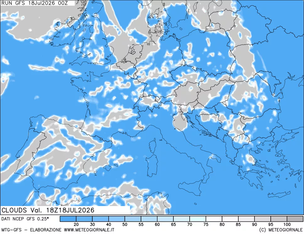 mappa Nuvolosità totale