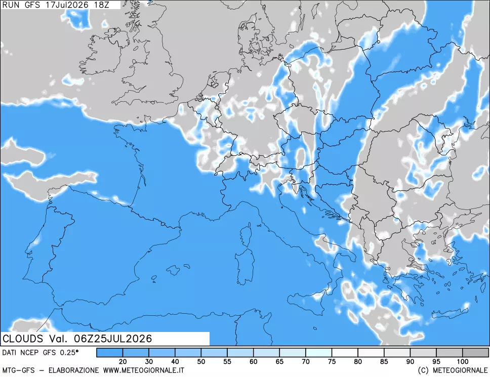 mappa Nuvolosità totale