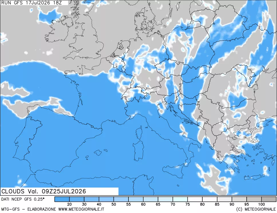 mappa Nuvolosità totale