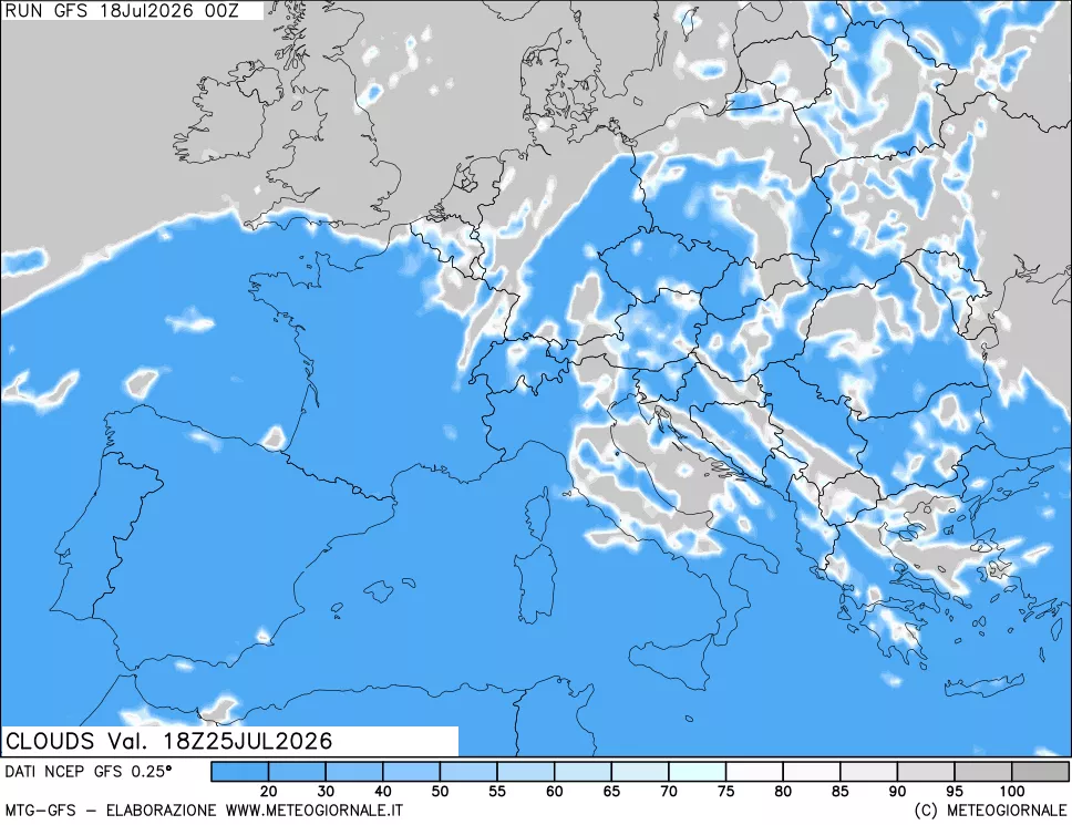 mappa Nuvolosità totale