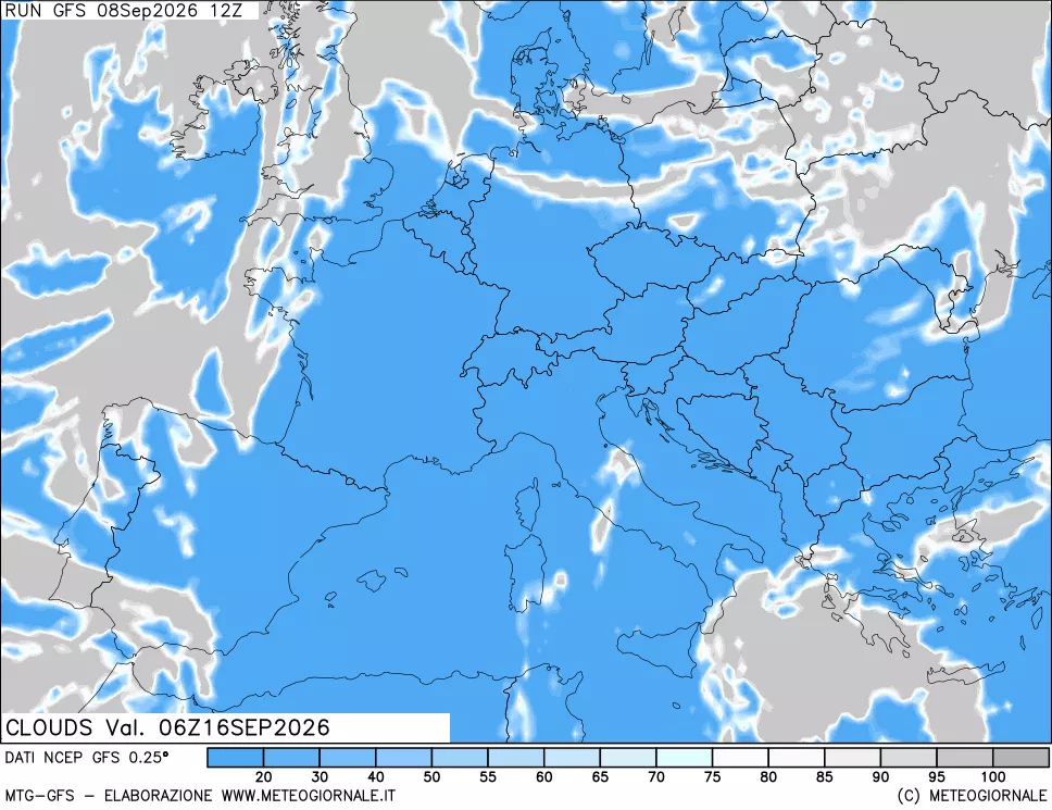 mappa Nuvolosità totale