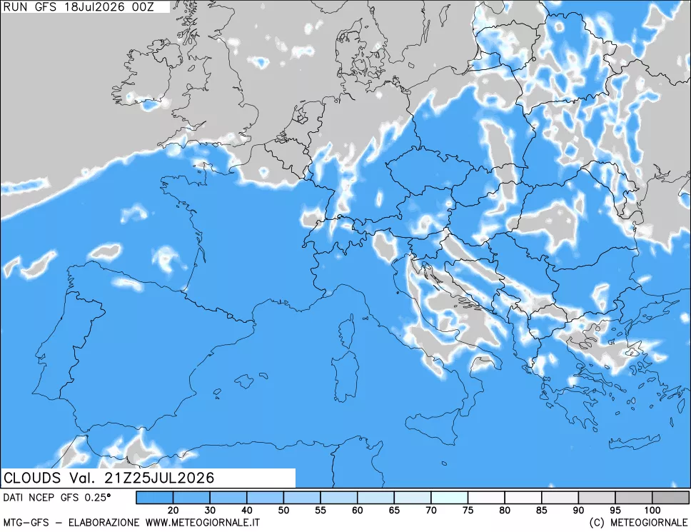 mappa Nuvolosità totale