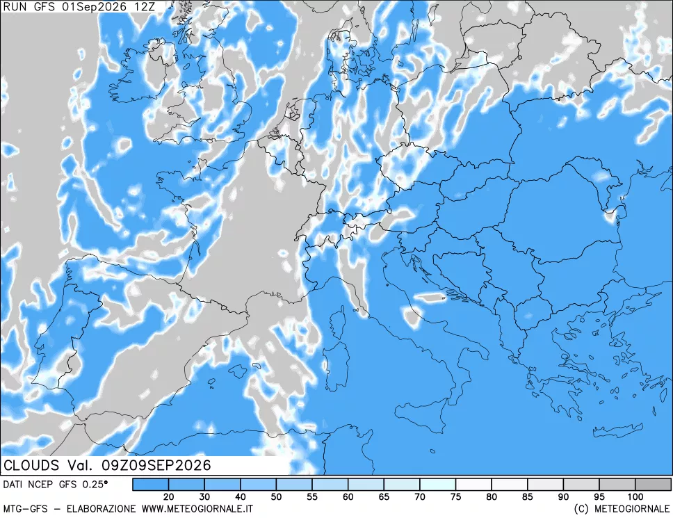 mappa Nuvolosità totale