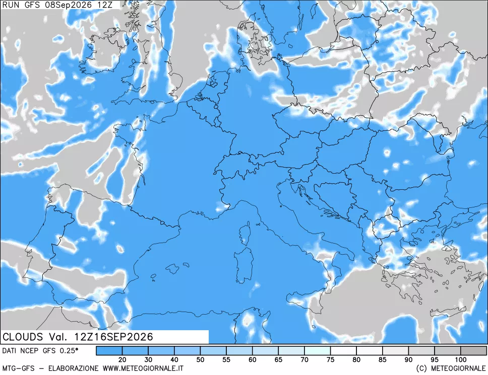 mappa Nuvolosità totale