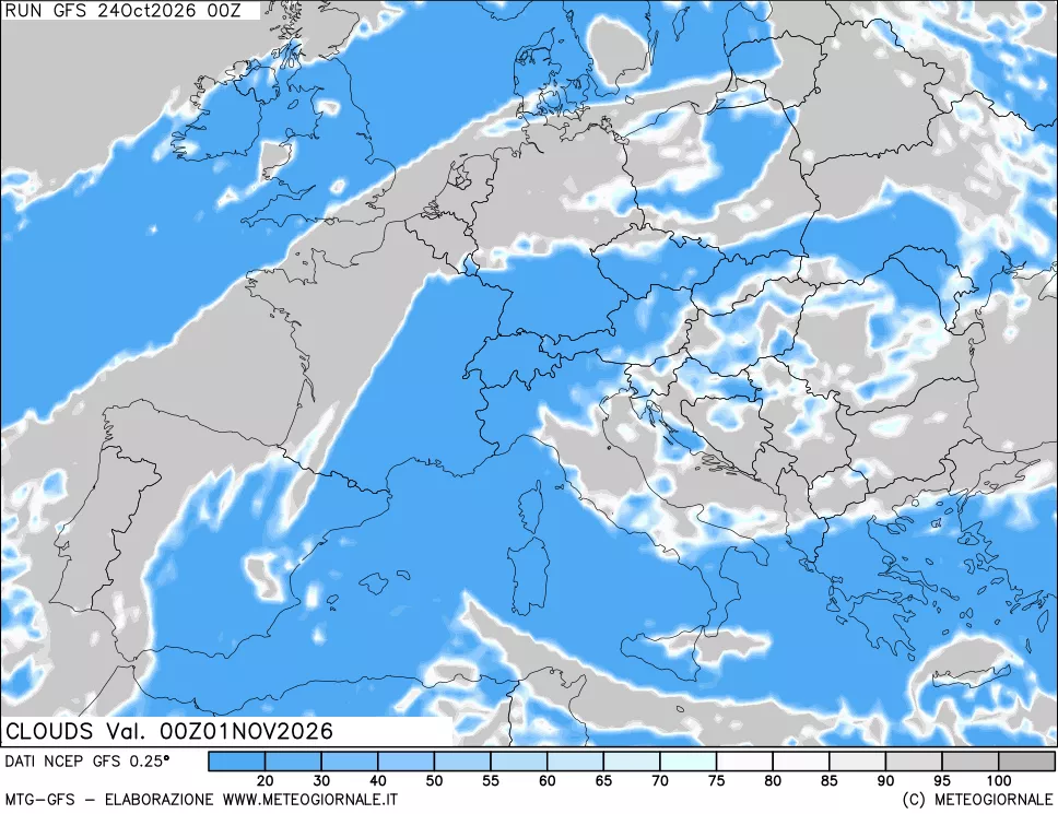 mappa Nuvolosità totale