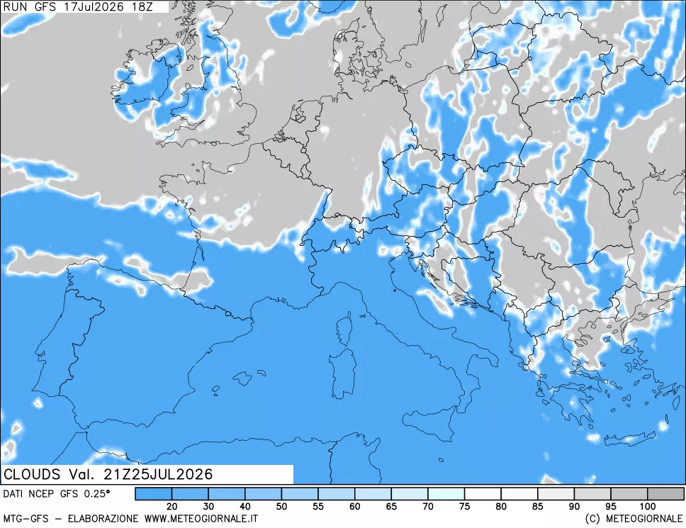 mappa Nuvolosità totale