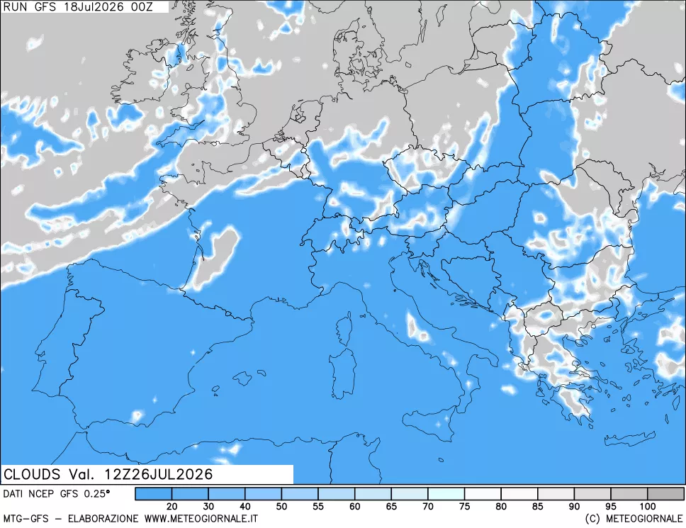 mappa Nuvolosità totale