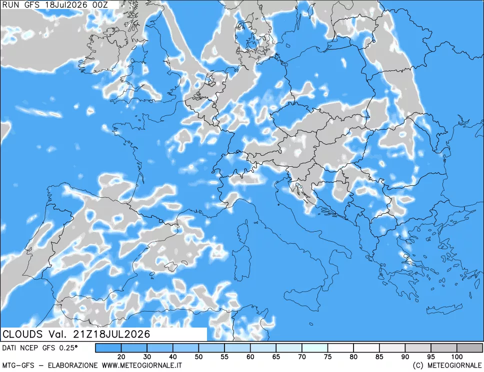 mappa Nuvolosità totale