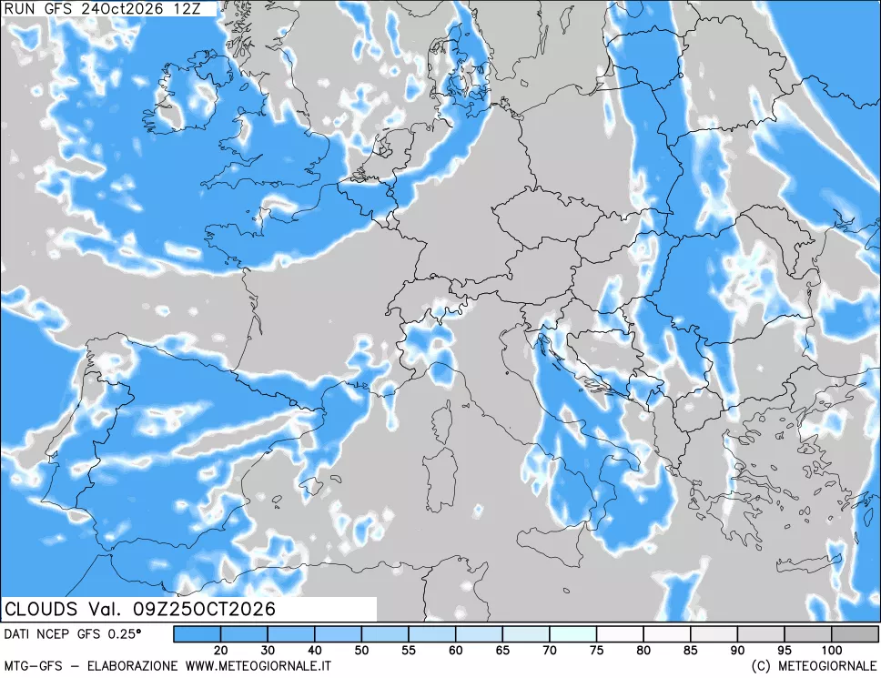 mappa Nuvolosità totale