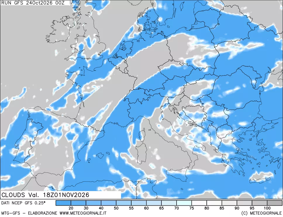 mappa Nuvolosità totale