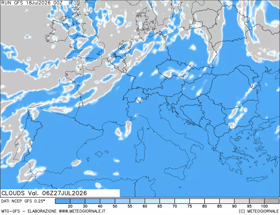 mappa Nuvolosità totale