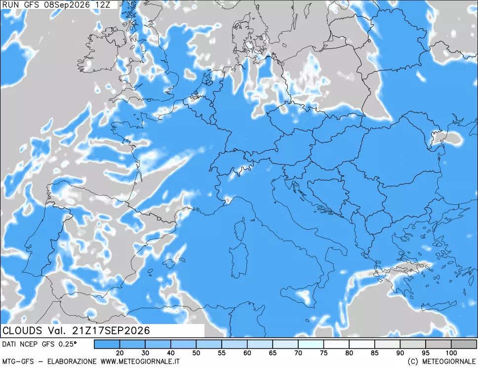 mappa Nuvolosità totale