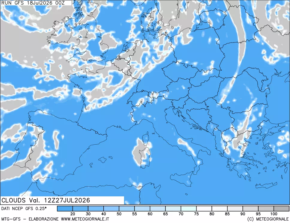 mappa Nuvolosità totale