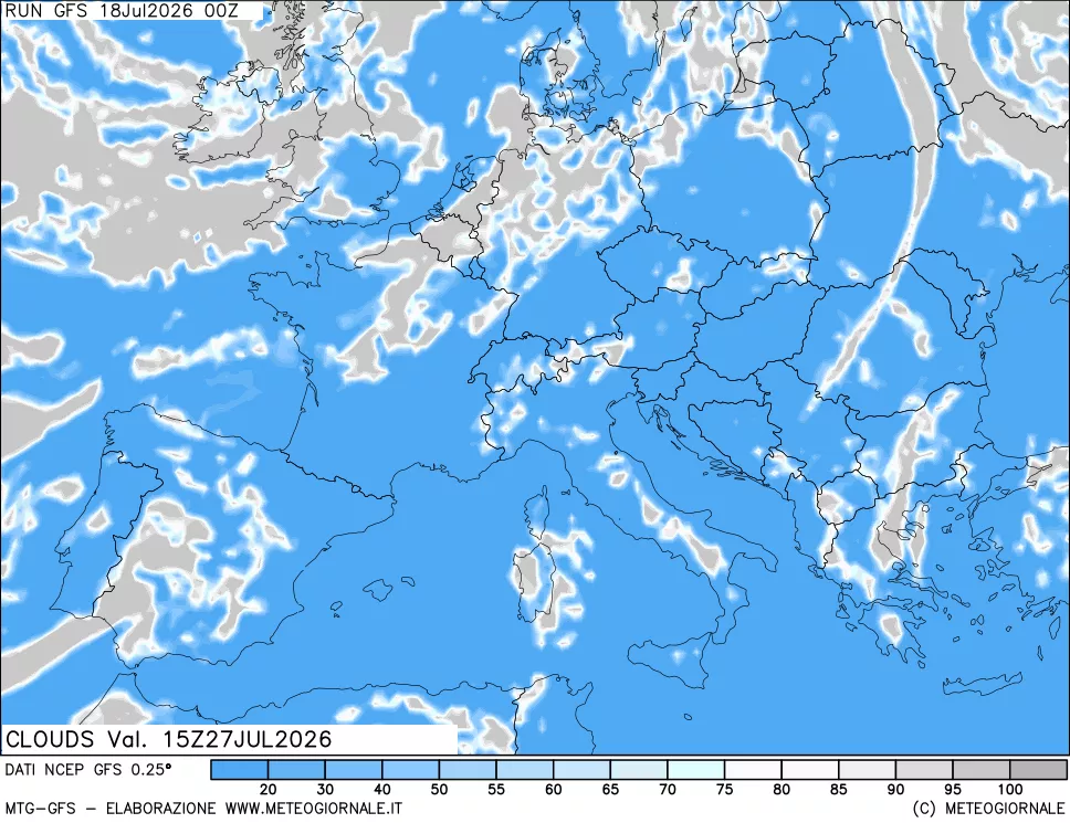 mappa Nuvolosità totale