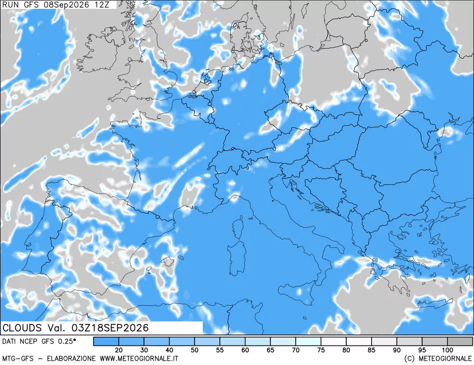 mappa Nuvolosità totale