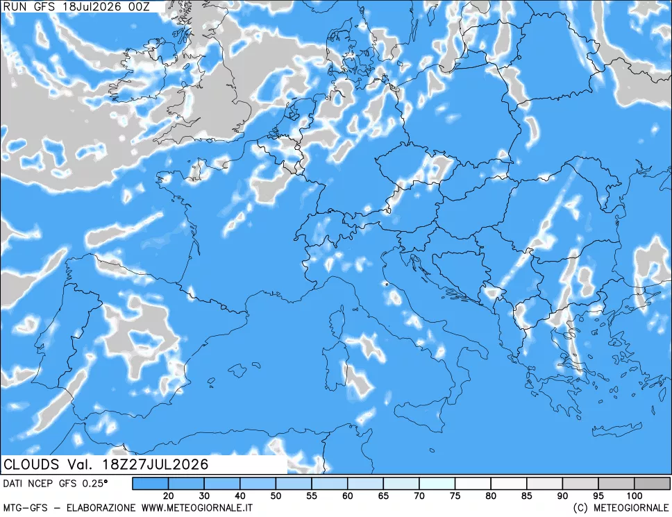 mappa Nuvolosità totale