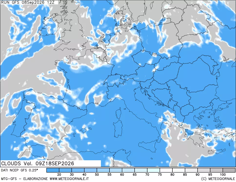 mappa Nuvolosità totale