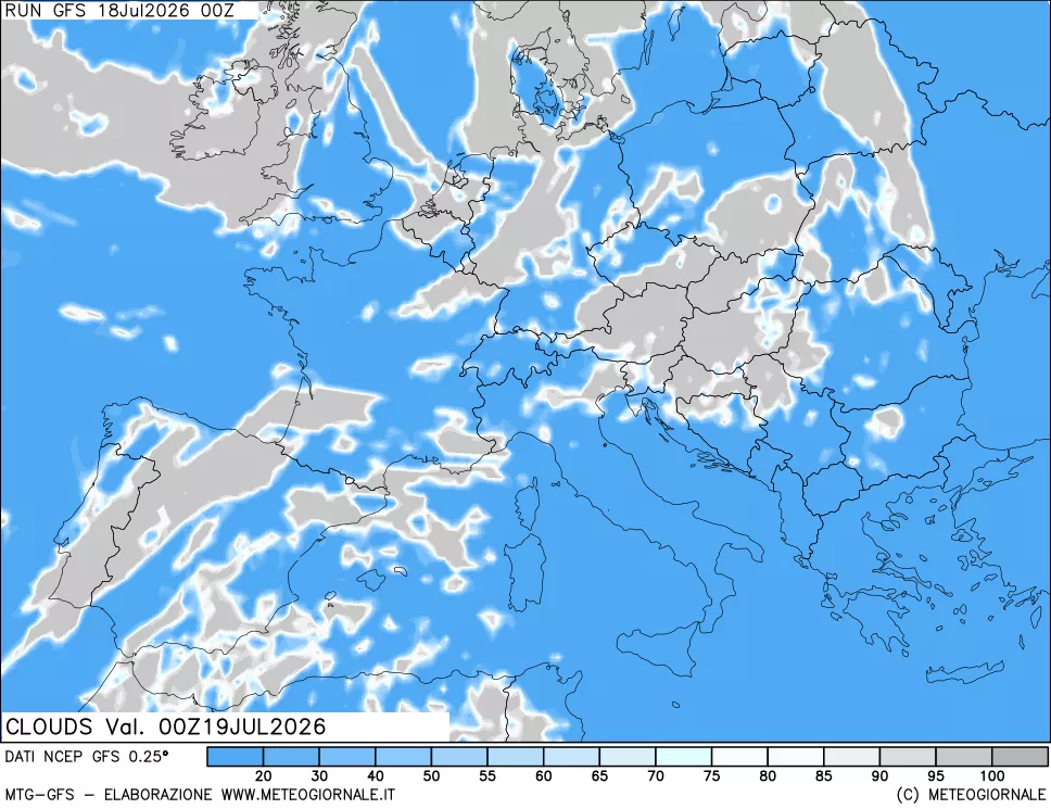 mappa Nuvolosità totale